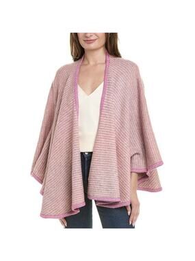 Cabi Harbor Cape Poncho Pink Beige Striped One Size